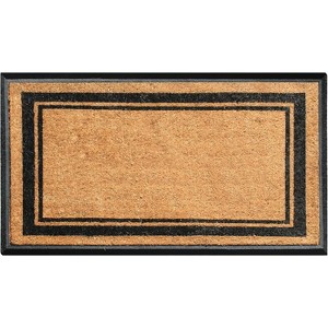 A1HC Coir & Rubber Door Mat 30"x48", Heavy Duty Front Porch Mat, Plain Classic Border Design - 1 of 4
