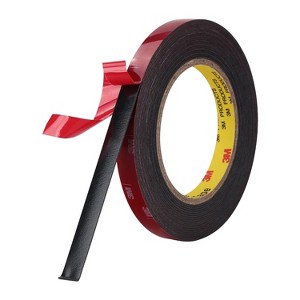 Itopfox 3M Double Sided Mounting Tape, VHB Black Foam Tape, High Bond Waterproof Heavy Duty Strong Adhesive for Décor Frame Logos - 1 of 4