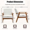 MOONMISS Mid-Century Modern Accent chair，Leisure Chair with Solid Wood Armrest and Feet,for Living Room Bedroom Studio chair - 3 of 4