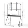 Adjustable Rolling TV Stand with Shelf and Wheels for 43-70 Inch TVs,Metal Wood Movable TV Stand-Baofuwish - 4 of 4