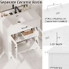 ORRD 31" White Bathroom Vanity with Tempered Glass Top and Soft-Close Doors - 3 of 4