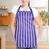 Dalix Waist Aprons Commercial Restaurant Home Bib Spun Poly Cotton Kitchen (3 Pockets) - 4 of 4
