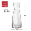 Bormioli Rocco Exclusiva Carafe, 33.75 Oz. Decorative Glass Jug - Elegant Faceted Design for Wine, Water & Spirits Serving - 1L Star Glass, Lead-Free - 2 of 4