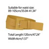 Allegra K Women's Plus Size Pure Adjustable Rectangle Buckle Wide Waist Belt for Dress 1 Pc - 3 of 4