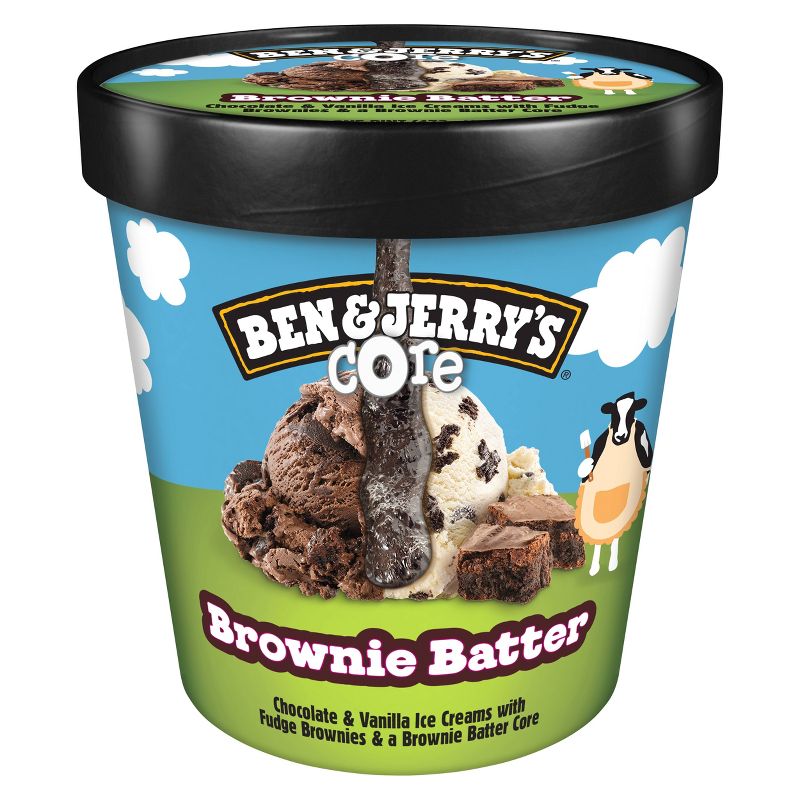 Ben &#38; Jerry&#39;s Brownie Batter Core Chocolate &#38; Vanilla Ice Cream - 16oz, 3 of 11