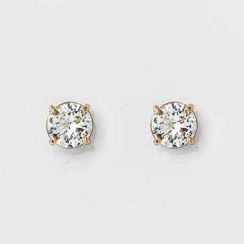 Women's Round Crystal Stud Earring - A New Day™