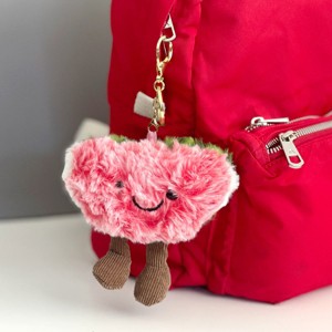 Wrapables Cute Plush Keychain Keyring Pendant Charm for Bag, Watermelon - 1 of 4