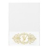 Linum Home Textiles 100% Turkish Cotton MONICA Gold Thread 3PC Embellished Towel Set - 2 of 4
