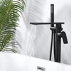 WOWOW Brass Freestanding Bathtub Faucet Single-Handle Floor Mount Bath Tub Faucet with Hand Shower - 3 of 4