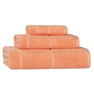 Smart Twist Viscose Cotton Blend Medium Weight Solid Thick Border Towel Set by Blue Nile Mills - 1 of 4