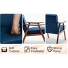 Okak Leisure Accent Chair Living Room Chair with Extra-Thick Backrest Wingback Armchair with Solid Wood Legs for Reading Room Bedroom - 3 of 4