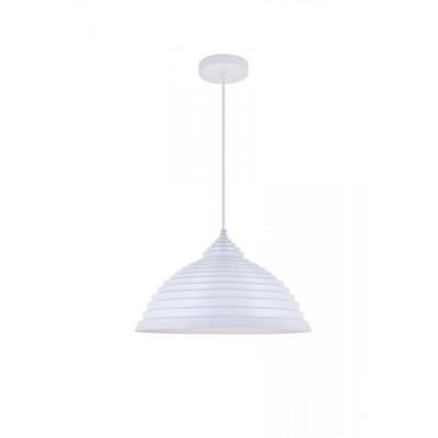Elegant Lighting Circa 1 Light White Pendant