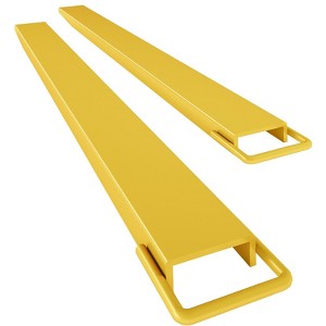 Heavy Duty Steel Pallet Fork Extensions for Forklifts – 4.5 Inch Wide, 72 & 96 Inch Length Options, 4600 lb Capacity, Easy Install – Yellow/Orange - 1 of 4