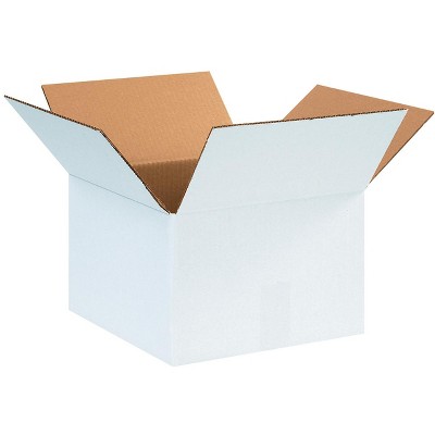 The Packaging Wholesalers Corrugated Boxes 12" x 12" x 8" White 25/Bundle BS121208W