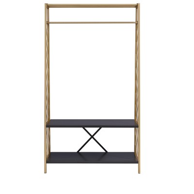 TiramisuBest Natural Oak Hall Tree: Multistorage Marvel with 1 Mirror and Adjustable Legs for Customized Functionality!