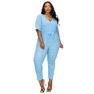 L I V D Women's Gwen Denim Jumpsuit