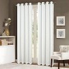 RT Designers Collection Soho Foil Jacquard Polyester Window Curtain Grommet Panel 52" x 90" White/Gold - 2 of 4