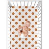 Sweet Jojo Designs Boy Baby Fitted Crib Sheet Watercolor Sports Theme Orange and White - 4 of 4