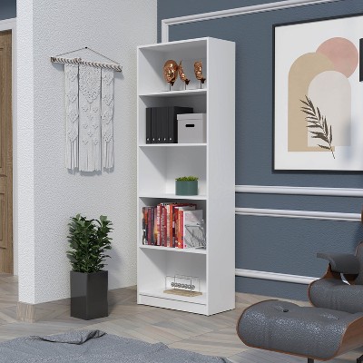 TOAOTBNBO Classic Bookcase, Modern Display Bookshelf with Storage Cabinet, Narrow Tall Book Shelf for Home Office