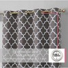 HLC.ME Lattice Print Design Curtains Light Reducing Insulating Grommet Window Treatments Curtains - Set of 2 - 2 of 4