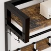 CAVINAS Hall Tree with 5 Hooks Simple Coat Rack with Shoe Rack and Bench for Entryway - 3 of 4
