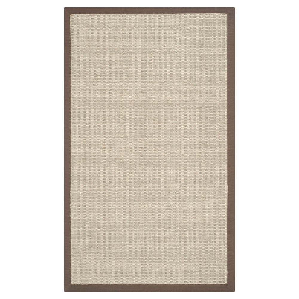 2'6inx4' Klara Natural Fiber Accent Rug Taupe/Light Brown - Safavieh