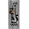 Tom & Jerry Jumping Characters With Checkered Background Youth Heather Gray Graphic Jogger Pants - image 2 of 3