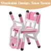 Kids Chair Set of 2, 5 Level Height Adjustable Kid Chair, Plastic Toddler Chairs ,Suitable for Home Family Classroom Nursery Indoor Use - 4 of 4