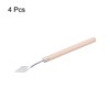 Unique Bargains Stainless Steel Wood Handle Flexible Polished Palette Scrapers - 3 of 4