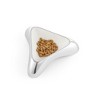 Nambe Pet Small Triangular Enameled Pet Bowl with Non-Slip Grips, Made with Nambe Alloy, Designed by Karim Rashid,	7" L x 7" W x 1.5" H - 2 of 4