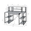 Music Recording Studio Desk with Storage Drawer and 8 Open Compartments - 2 of 4