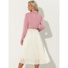 Allegra K Women's Pleated Elastic Waist Casual Accordion Midi Skirt - 3 of 4