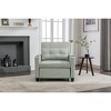 Futon Sofa Bed 3-in-1 Pull Out Sleeper Chair Bed Convertible Chair With USB Ports Leather Sleeper Sofa Bed For Apartment Office - 2 of 4