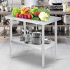 Stainless Steel Prep Table, Commercial Kitchen Prep & Work Table with Adjustable Under Shelf, Heavy Duty Metal Workbench for Kitchen - 3 of 4