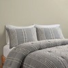 Sapphtopaz Bedding Comforter Set Quilt Set Cotton Jacquard Fabric with Embroidered Stripes 3 Piece 1 Quilt, 2 Pillow Shams - 2 of 4