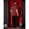 Lars Amadeus Men's See-Through Short Sleeves Party Disco Shiny Glitter Shirts - 3 of 4