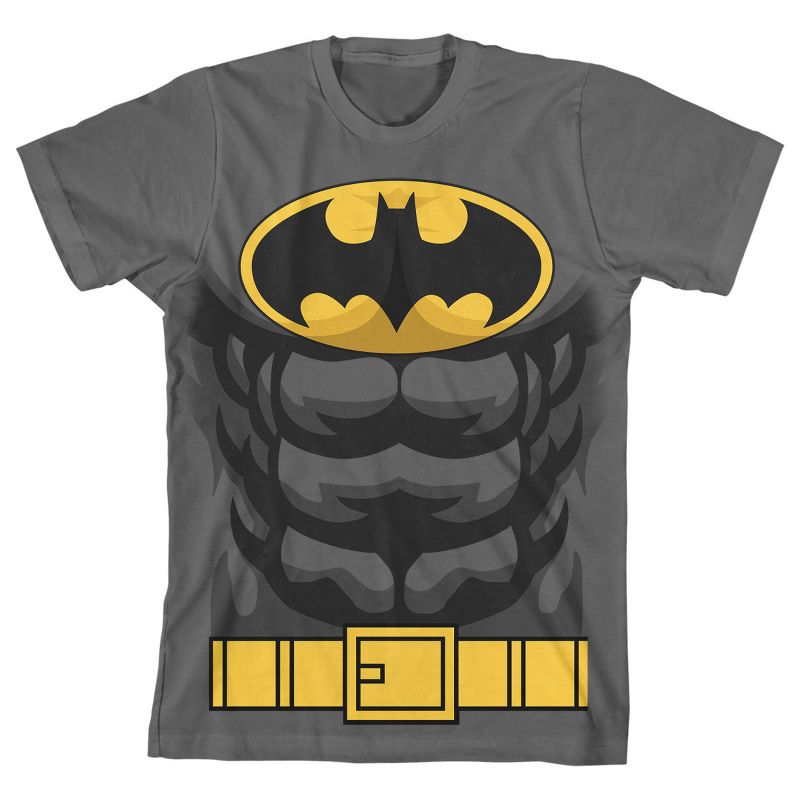 Batman Cosplay Boy's Charcoal T-shirt, 1 of 4