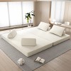 Convertible Modern Sofa Bed with Removable Backrests and Pillows, No Assembly Needed, Fits Living Room or Guest Space -3irtyhousy - 3 of 4
