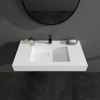 35 in. x 19 in. Solid Surface Wall Mount Bathroom Vessel Sink in Matte White - 2 of 4