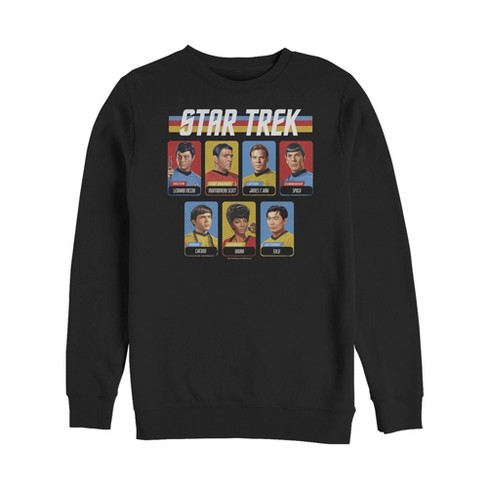 Men's Star Trek Rainbow Enterprise Crew Playing Cards Sweatshirt - image 1 of 3