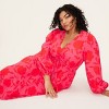 Women's Classic Rose Linen Long Sleeve Maxi Dress - kate spade new york x Target Pink/Red - 3 of 4