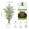 Whizmax Faux Areca Palm - Artificial Tropical Tree with Lifelike Leaves & Realistic Trunk, Indoor/Outdoor Decor in White Pot - 3 of 4