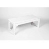 Backless HDPE Adirondack Bench With Wood Texture,Patio Armless Chairs With UV Protection,Outdoor Armless Chairs For Patio,Backyard-Cuddlewood - 3 of 4
