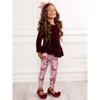 Berry Ruffle Tunic and Floral Legging Set Mia Belle Girls - 4 of 4