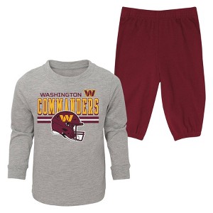 NFL Washington Commanders Boys' 2pk Pant and Long Sleeve T-Shirt Set - 1 of 3