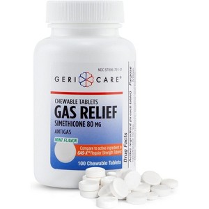 Geri Care - Simethicone Chewable Gas-Relief Tablets 80mg, 100 Count - 1 of 4