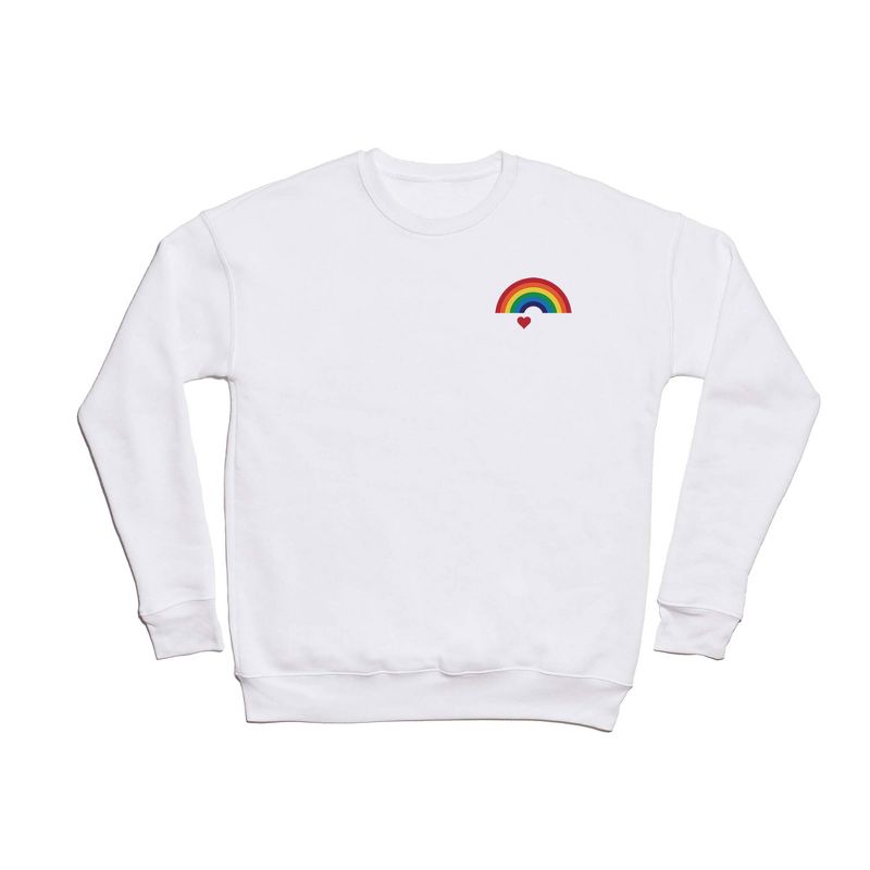 CynthiaF 70s Love Rainbow Sweatshirt - Deny Designs, 1 of 5