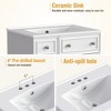 LOVMOR 24-Inch Bathroom Vanity Cabinet with Ceramic Sink, 2 Drawers, 1 Door - 4 of 4