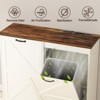 Wooden Garbage Bin Cabinet, Deodorizing Double Tilt Out Trash Can Cabinet - 3 of 4