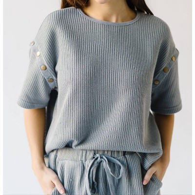 Women's Steal The Mot Button Detail Top - Polagram